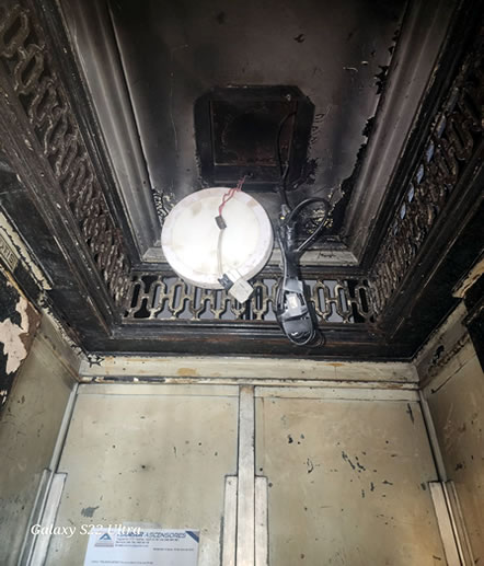 Techo de cabina antes de la restauración